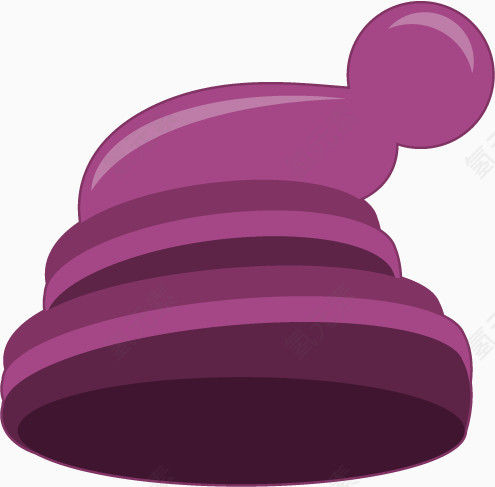 紫色冬天帽子