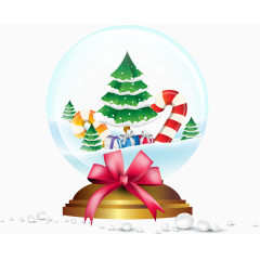 水晶球里的圣诞树图片