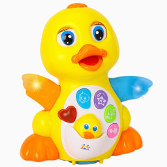 汇乐808摇摆大黄鸭婴幼儿宝宝音乐电动玩具益智玩具