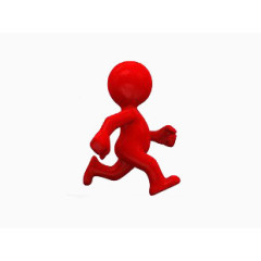 红色小人跑步