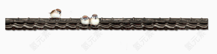 唯美精美中国风屋檐装饰鸟