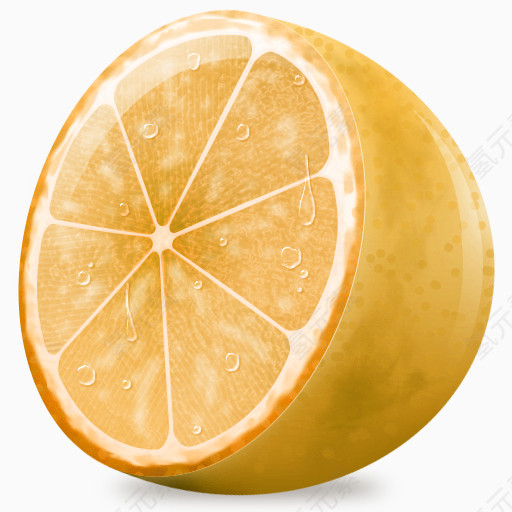 可口香橙水果图标下载