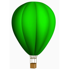 矢量热气球大绿色