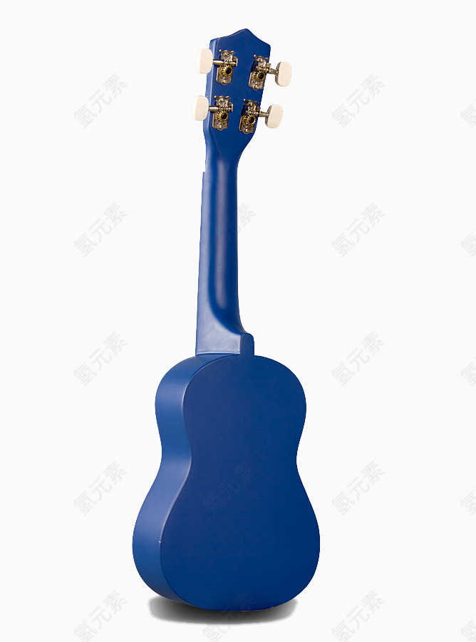 蓝色吉他背面