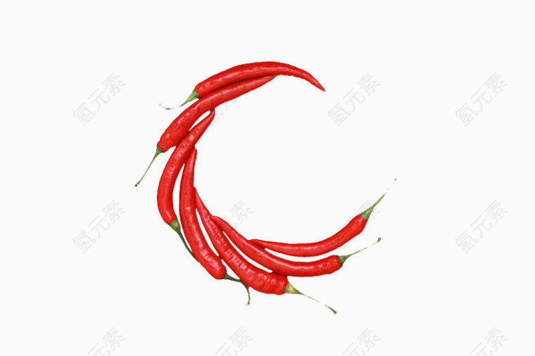 环形红色辣椒