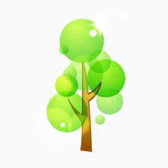 绿色气泡的树