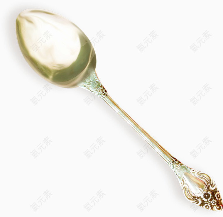 一个欧式花纹的汤匙