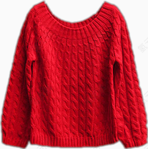 新款红色毛衣