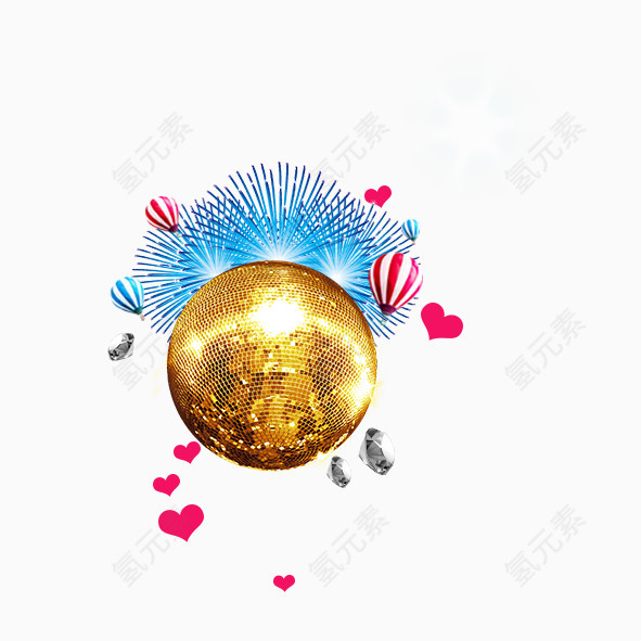 金色水晶球背景