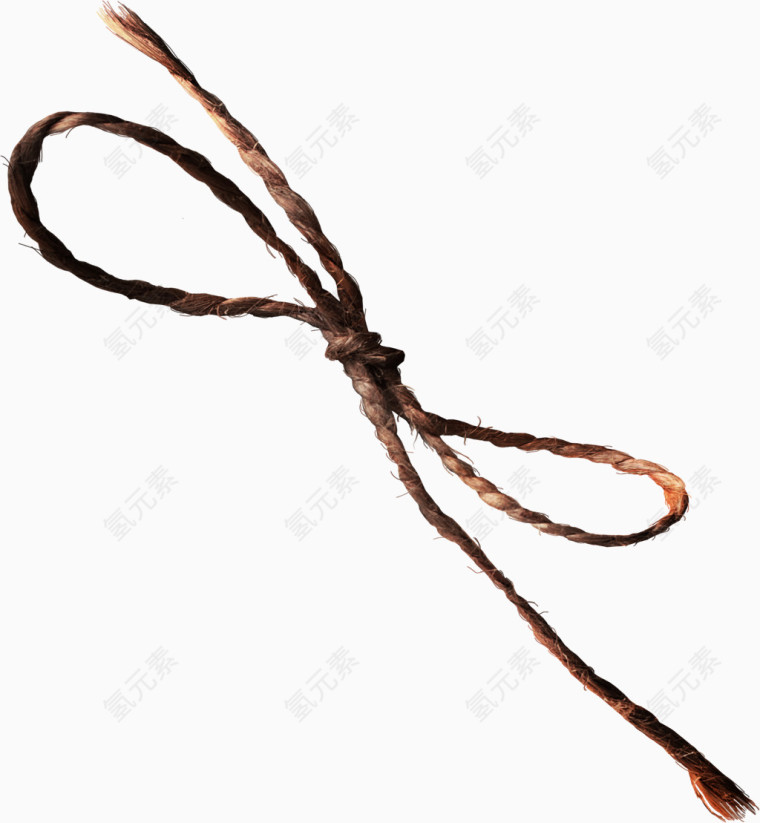 棕色蝴蝶结绳子
