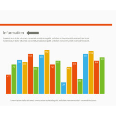 PPT条形图矢量素材