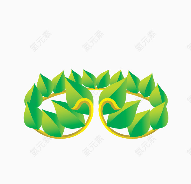 绿色叶子皇冠
