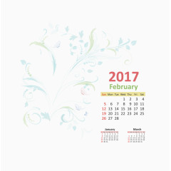 2017年底纹滕曼日历素材