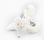白色新娘高跟鞋