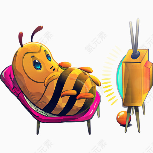 看电视的蜜蜂