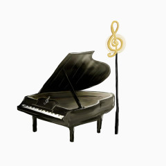 唯美黑色小钢琴