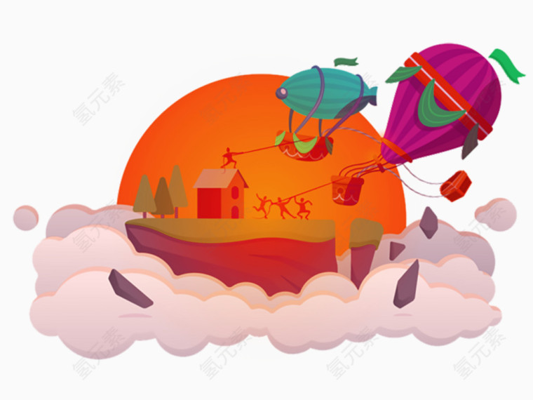 云气球banner装饰