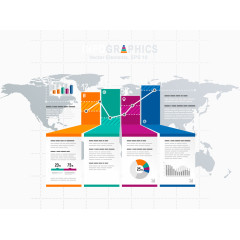 矢量PPT信息图表统计数据素材