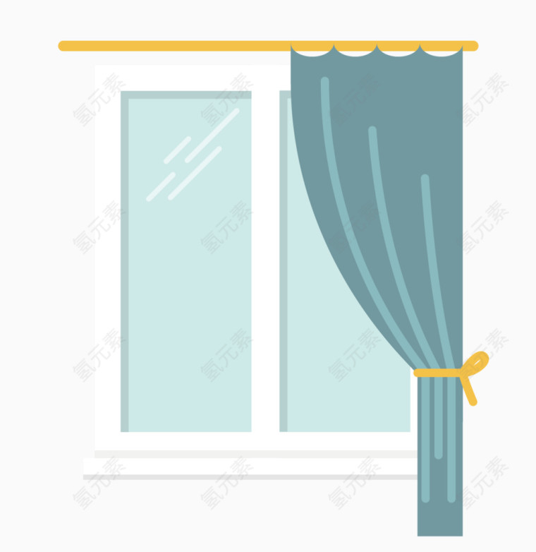 抽拉式窗帘和窗户