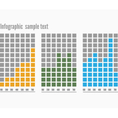 矢量ppt素材纯色表格数据比例