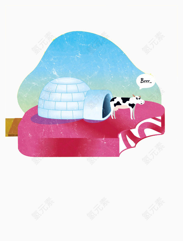 奶牛和雪糕