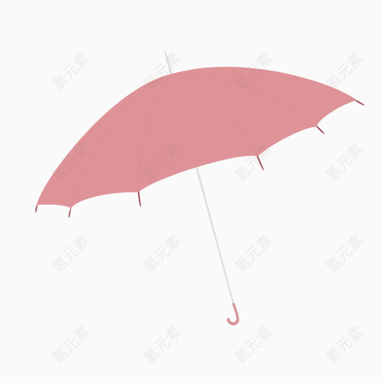 矢量粉色女士雨伞可爱