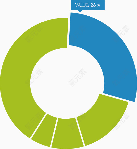 绿色环形图矢量图
