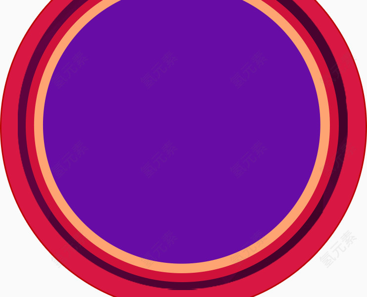 紫色红边边框背景板箭靶图案