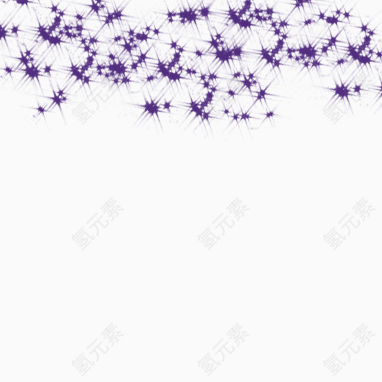 紫色闪光星星免抠素材