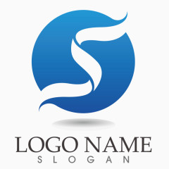 企业logo蓝色设计矢量图片