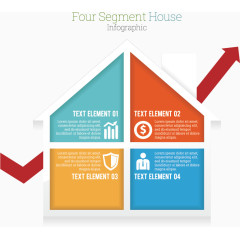 矢量房子图表
