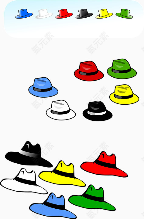 帽子 彩色 可爱