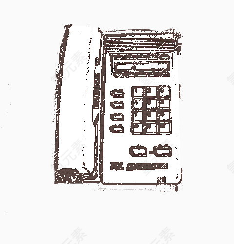 素描电话机