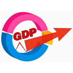 GDP上升图标
