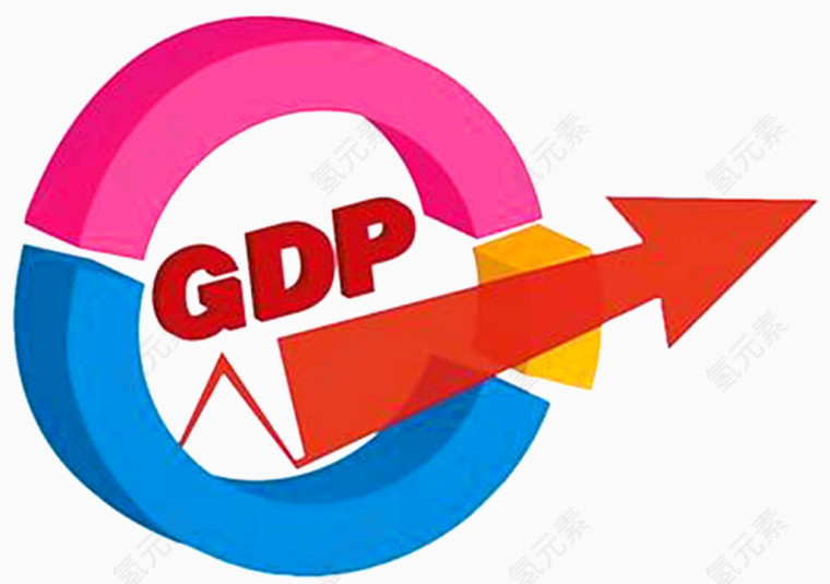 GDP上升图标
