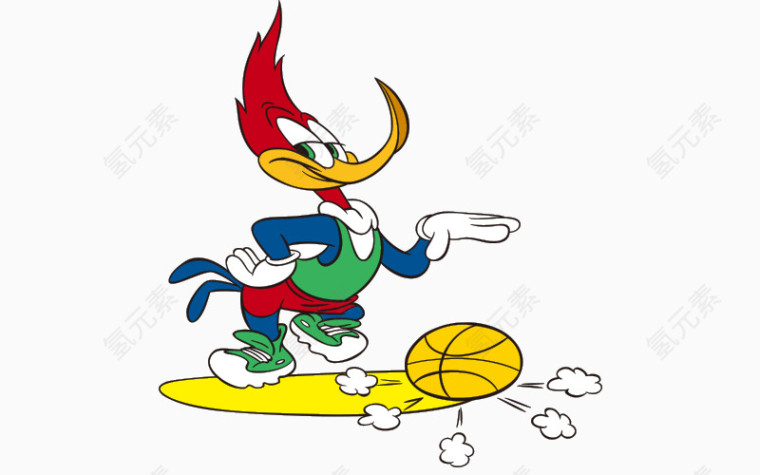 矢量啄木鸟篮球