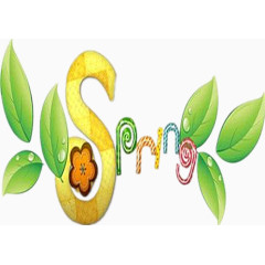 创意彩绘SPRING图案