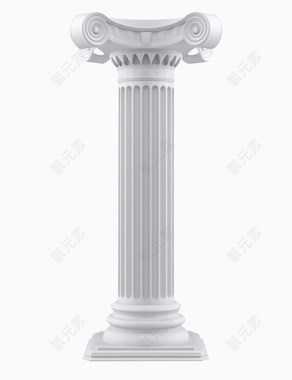 白色立体石柱
