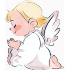 卡通飞行小天使