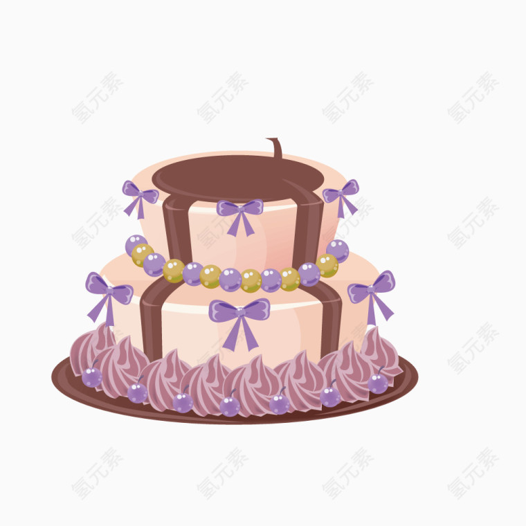 紫色质感奶油蛋糕