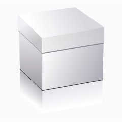 矢量盒子立体拟真白色方形