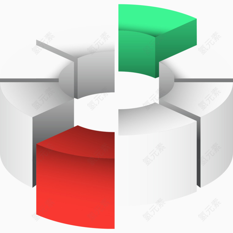 3D饼状信息图表