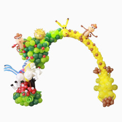 长颈鹿主体造型气球拱门
