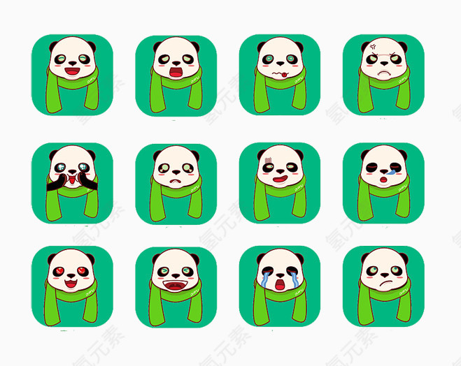 小熊猫表情包素材图片