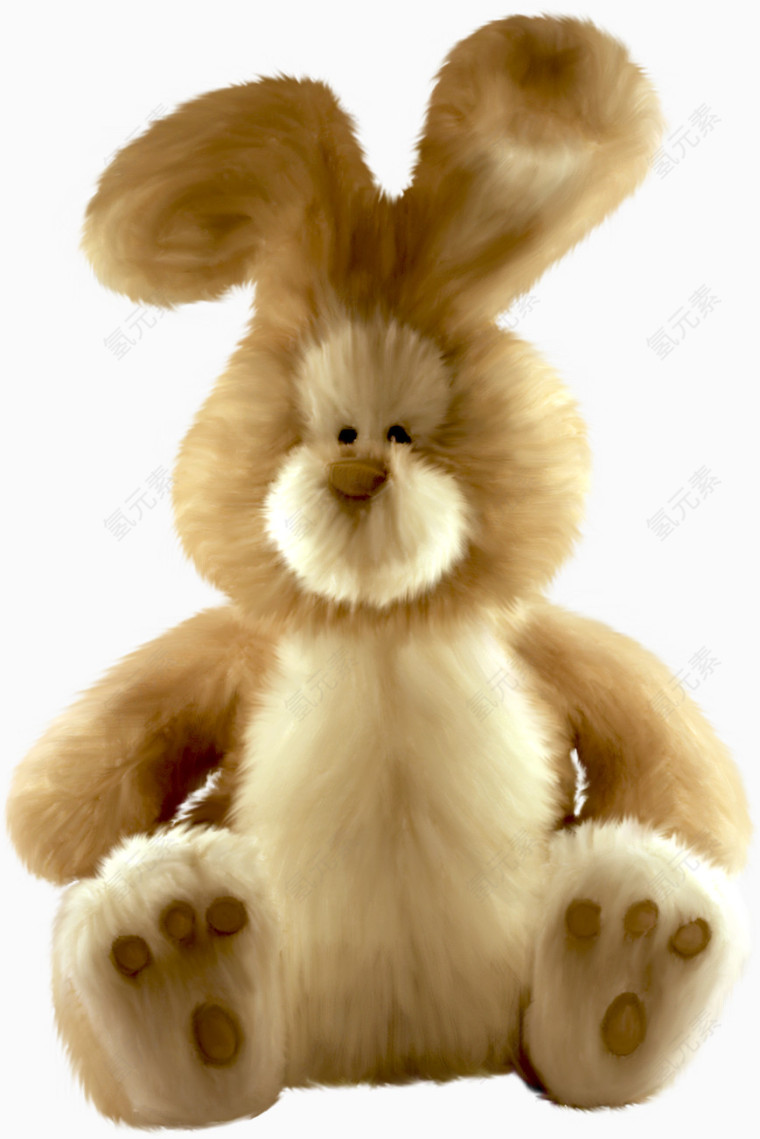 棕色毛绒兔子