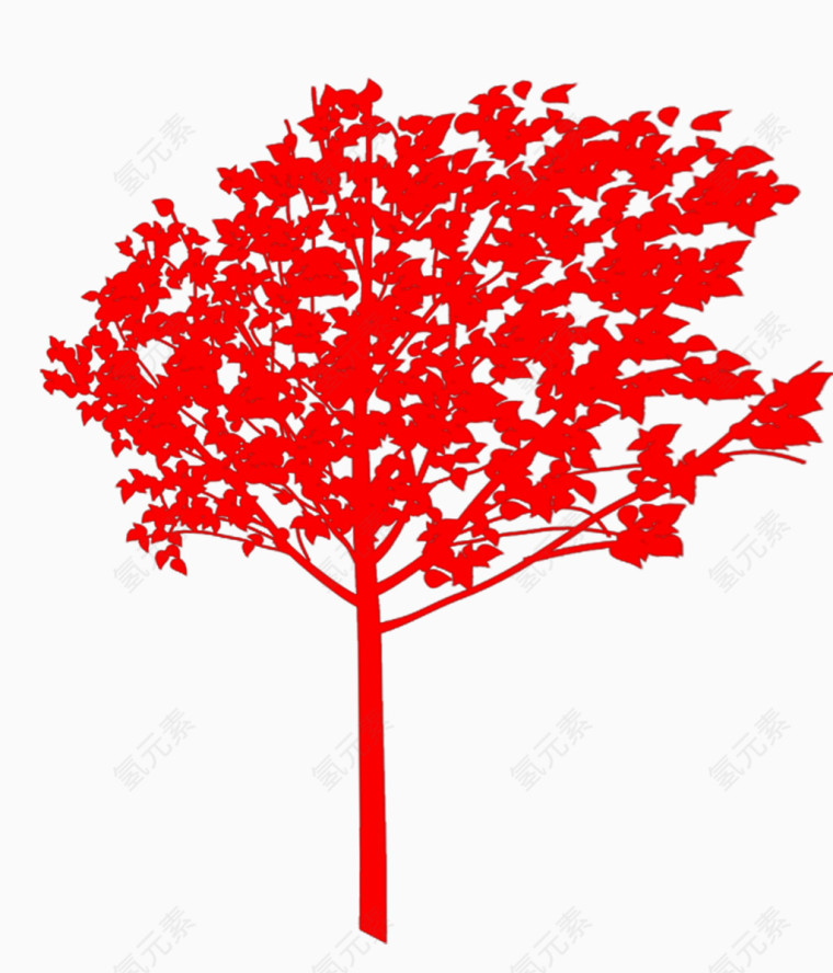 红色的大树