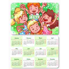 2017年卡通小孩日历