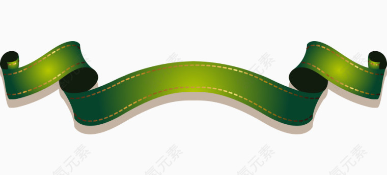 矢量绿色标题底纹