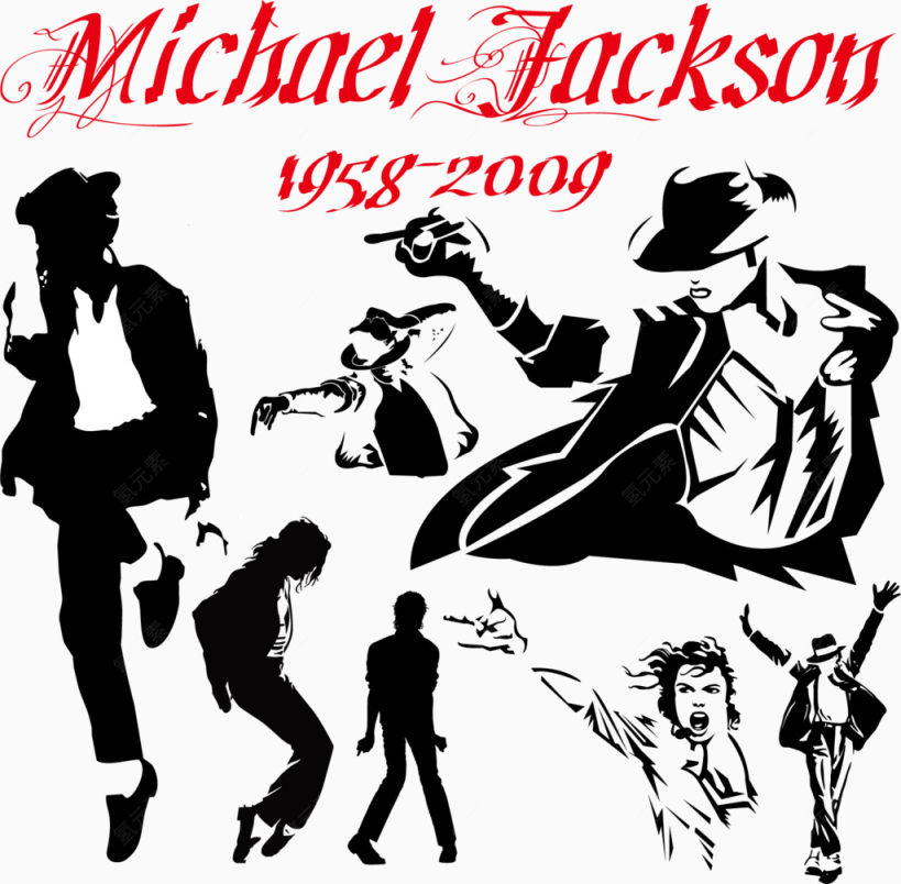 迈克尔杰克逊超酷人物插画下载