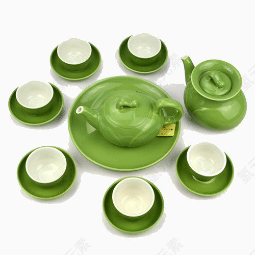 绿色茶艺套装